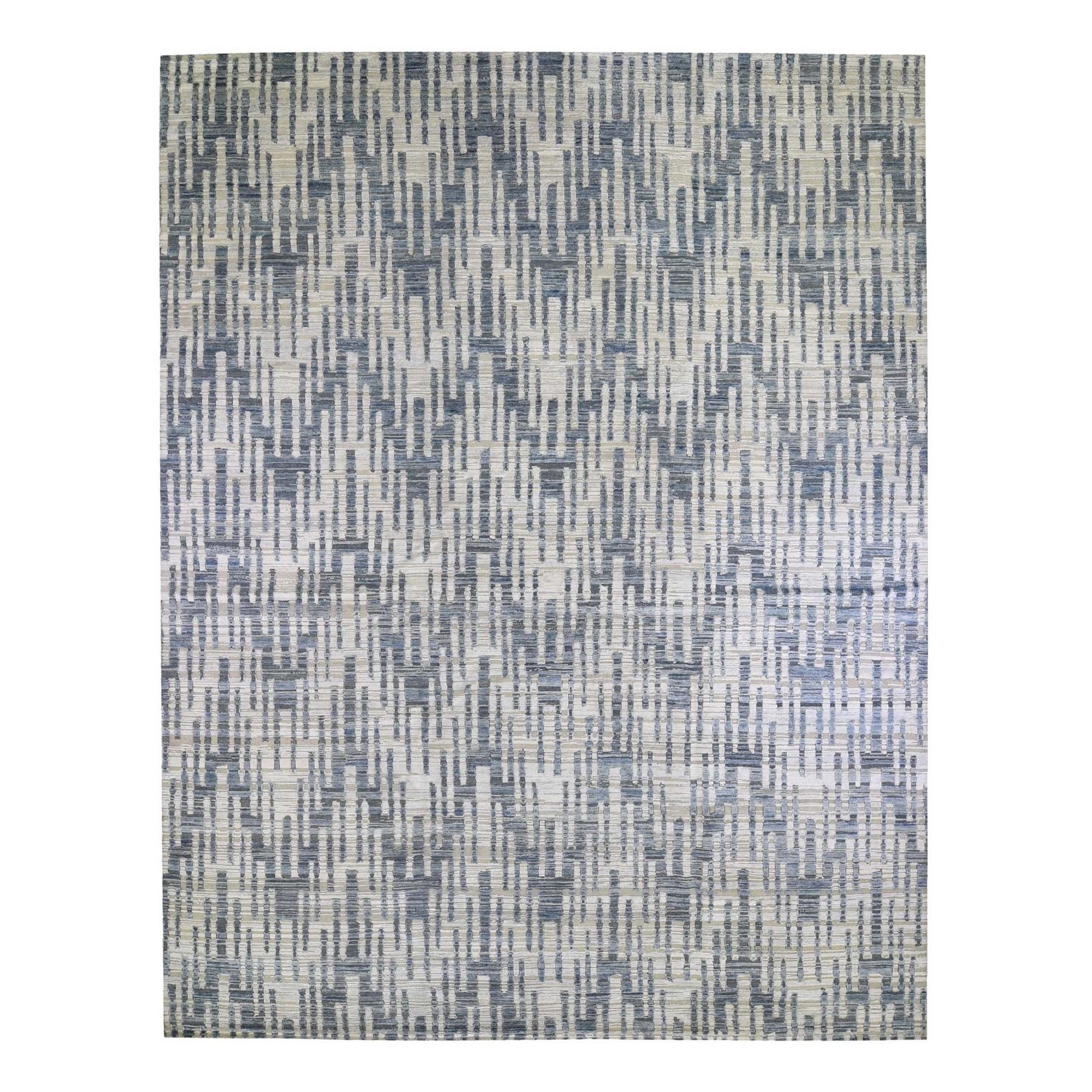 Modern & Contemporary Silk Hand-Knotted Area Rug 12'1